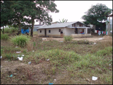 The area where Black diamond's house once stood before it was burnt down