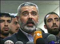 O primeiro-ministro da Autoridade Palestina, Ismail Haniya