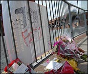 The tributes laid at the Hacienda
