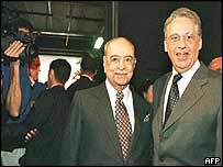 Roberto Marinho e Fernando Henrique Cardoso