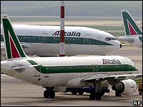 Alitalia'ya ait uçaklar 