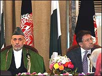 صدر حامد کرزئی - صدر مشرف