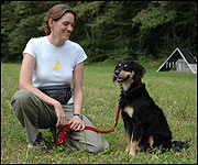 Clare with her own dog Drago