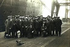 Men and boys at the docks