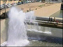 Aqueduto rompido em Bagdá