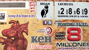 Bilhete da Loteria Nacional do México