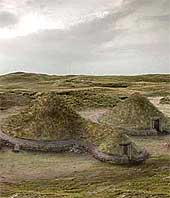 Reconstruction of houses on South Uist