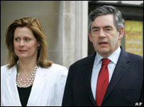 Gordon Brown e a mulher, Sara