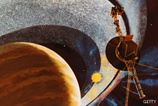 Voyager 1 passing Saturn