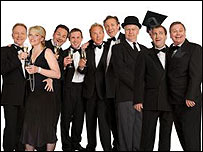 The cast of Donkey's Years