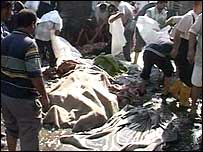 صحنه انفجار در بغداد