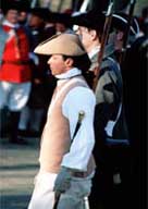 Photograph showing a reconstructed scene from the battle of lexington