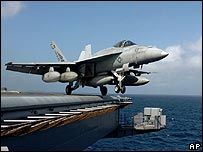 خیزش از ناو هواپیمابر آمریکایی