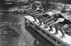 Frozen Swimmers at Hampstead Ponds
