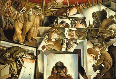 'Shipbuilding on the Clyde' by Sir Stanley Spencer