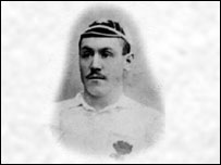 Portrait photograph of a rugby player