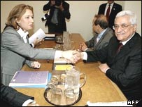 محمود عباس و تزيپی ليونی وزير خارجه اسرائيل