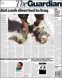 Capa do jornal 'Guardian' nesta quinta-feira