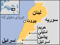 نقشه لبنان