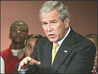 O presidente dos Estados Unidos, George W. Bush