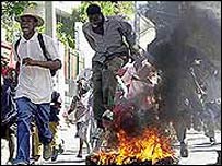 Manifestantes no Haiti