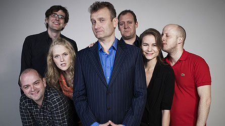 Clockwise from top left: Humphrey Kerr, Justin Edwards, Marek Larwood, Laura Solon, Hugh Dennis, Pippa Evans and David Armand