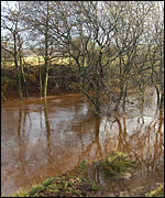 A higher-than-normal River Esk