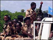 Somali'de hükümete bağlı askerler