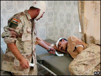 soldados iraquianos feridos no ataque