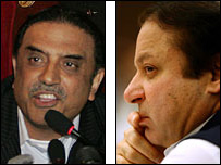 آصف علی زرداری و نواز شریف 