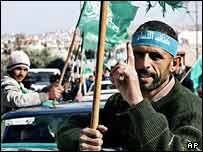 Hamas yanlısı bir Filistinli