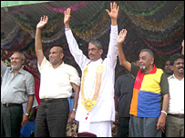 Gen Fonseka at a recent election rally in Vavuniya