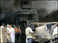 محل يکی از انفجارها