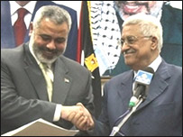 Ismail Haniya e Mahmoud Abbas