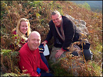 Listeners Andy and Sal help hide JG's letterbox