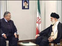 خامنه ای و طالبانی - عکس از آرشیو از دیداری در سال 2006