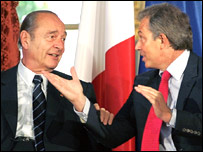 टोनी ब्लेयर और ज़्याक शिराक