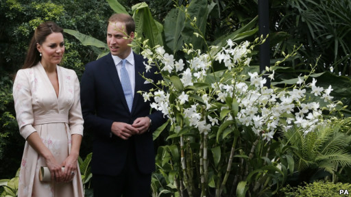 剑桥公爵夫妇在新加坡