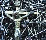 Crucifix surrounded by nails; photo by Mauro Simonato