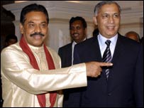 PM Mahinda Rajapakse with his Pakistani counterpart Shaukat Aziz