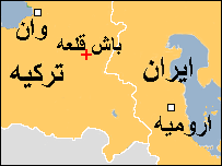 نقشه مناطق مرزی ایران و ترکیه