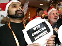 Một cuộc biểu tình phản đối toàn cầu hóa và WTO ở Hong Kong