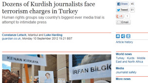 Guardian'ın başlığı