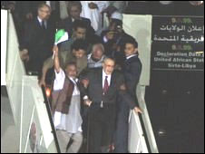 Ali al-Megrahi no aeroporto de Trípoli