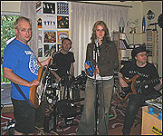 The Pocket Gods in the studio