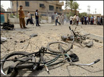 صحنه يکی از انفجارها