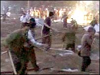 Hình ảnh được ghi lại từ cuộc đụng độ