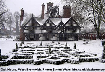 Oak House in the snow, West Bromwich