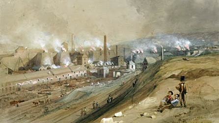 Darlun o waith haearn Merthyr