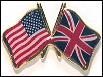 امریکی اور برطانوی جھنڈے